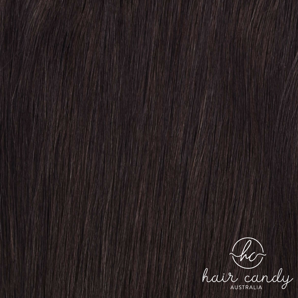 22" Keratin Bonds - #1B Chocolate Swirl - Hair Candy Australia