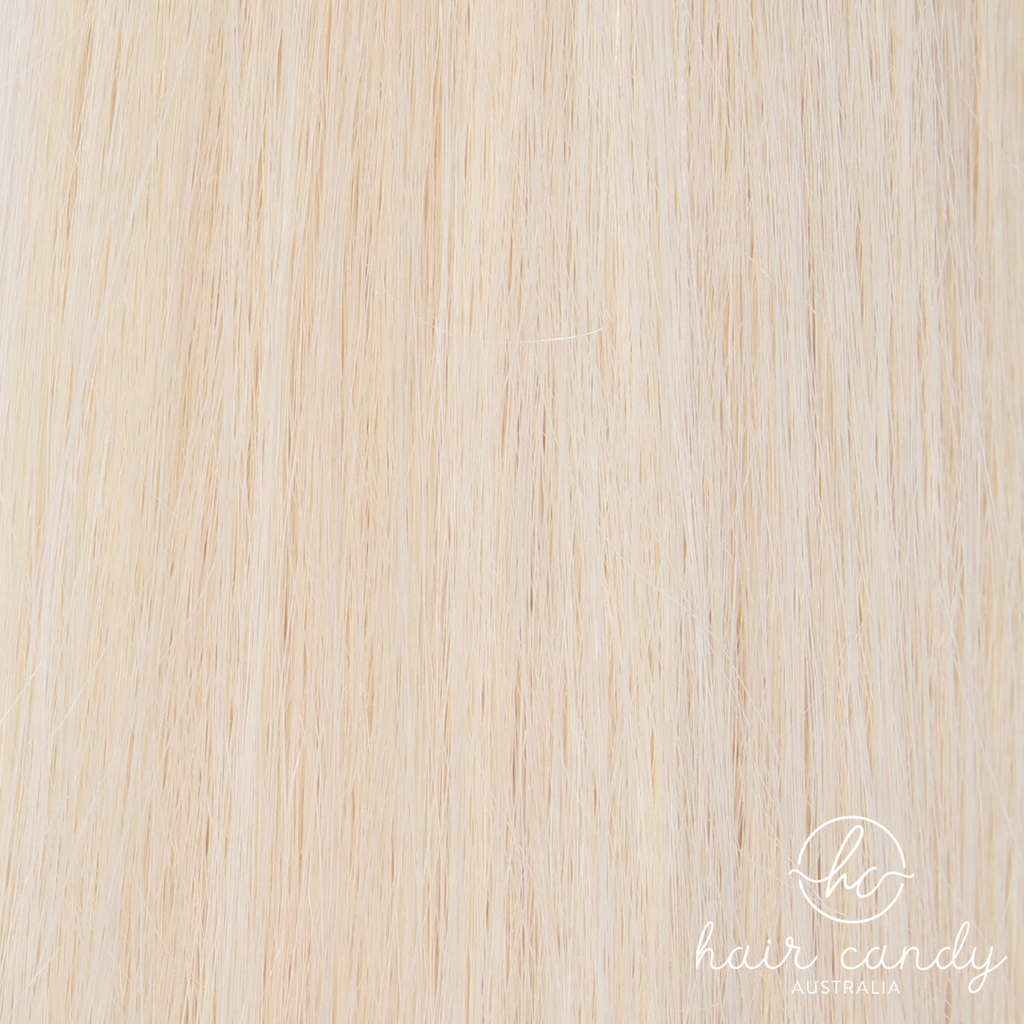 22" Hand-Tied Weft - #60 Vanilla blonde - Hair Candy Australia