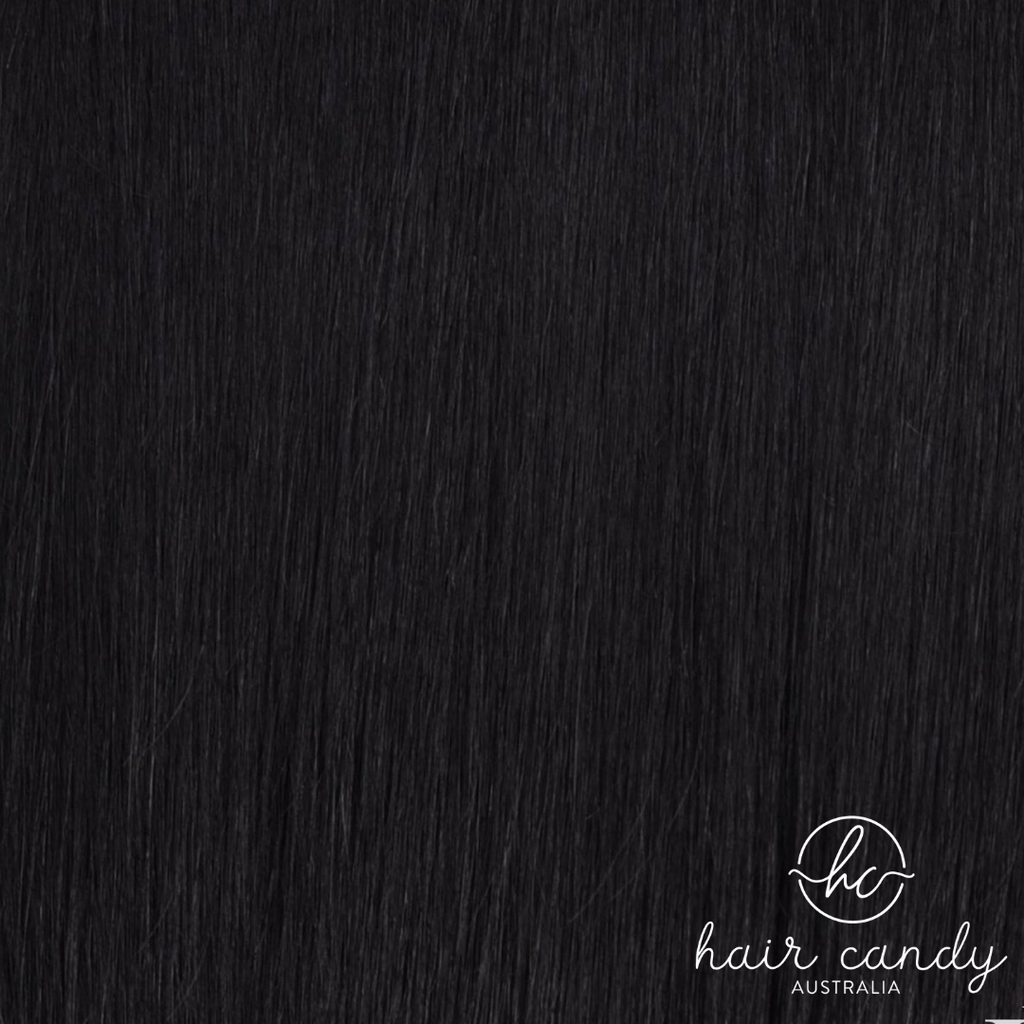 22" Keratin Bonds - #1 Black Liquorice - Hair Candy Australia