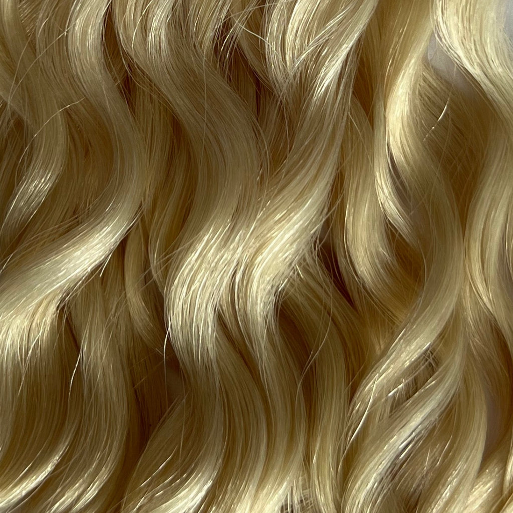 24" Curly Weft - #60 Vanilla Blonde - Hair Candy Australia