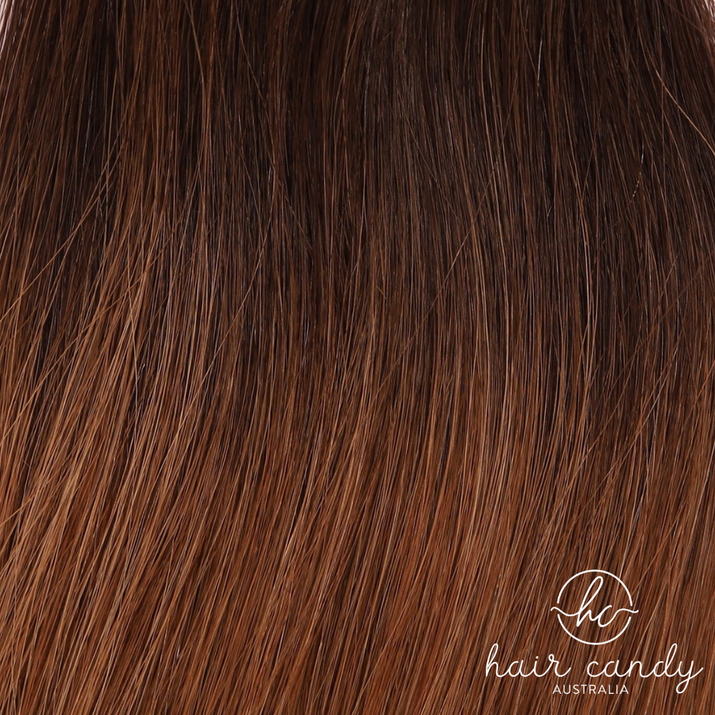 22" Keratin Bonds - #T2-4/8 Fudge Blend - Hair Candy Australia