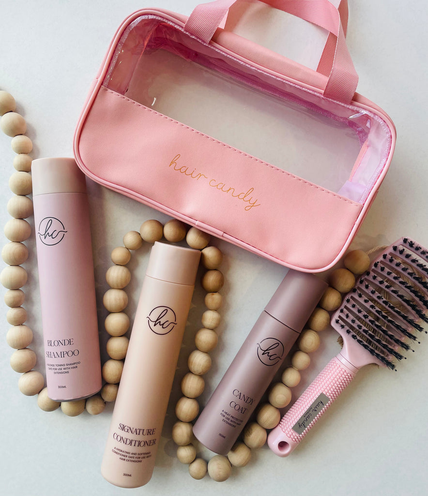 Blonde Hydration Summer Pack full set including shampoo, conditioner, oil, brush and bag
