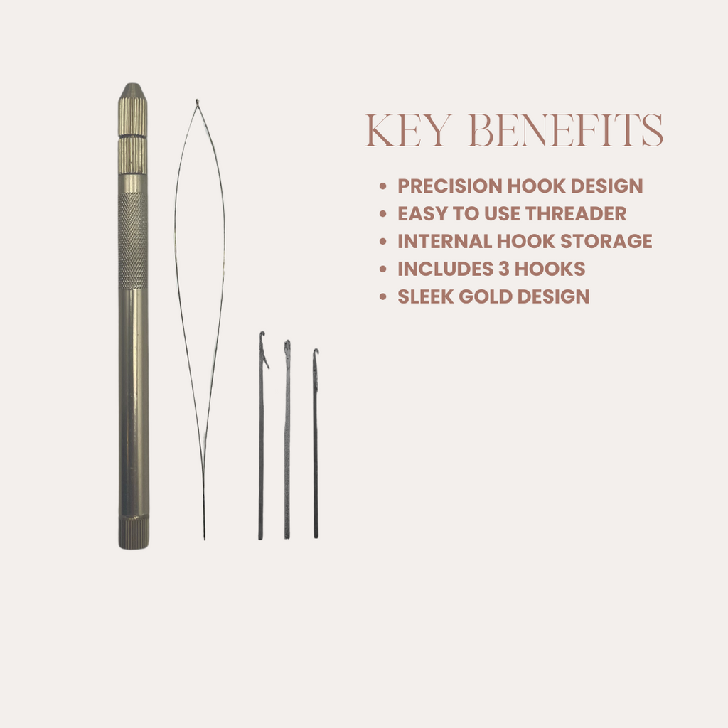 Key benefits of Hair Candy Gold Metal Hook and Threader – precision, durability, efficiency