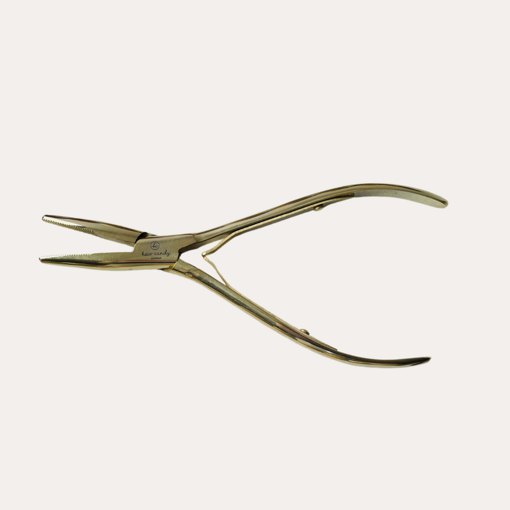 Hair Candy straight pliers 7in essential tool in weft extension toolkit