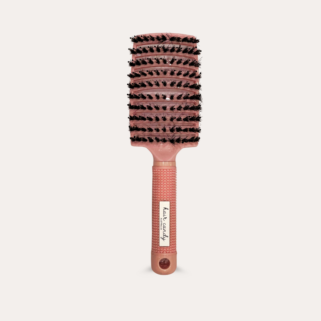 Soft bristles on Hair Candy Paddle Brush for extensions