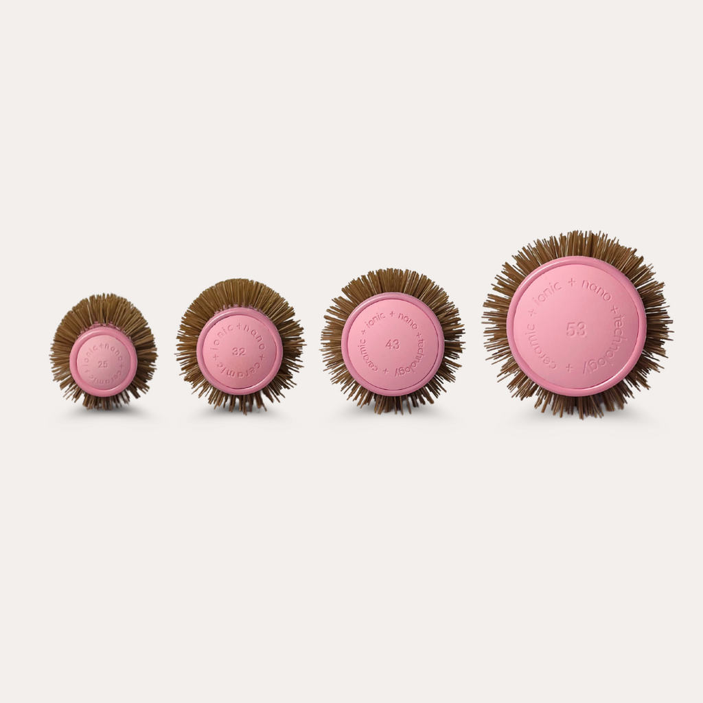 Round brush set with comfortable grip handles, Hair Candy