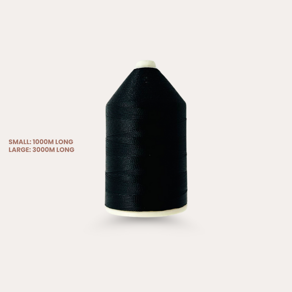 Hair Candy Large and small Thread Spool 3000 m Black coated weft thread