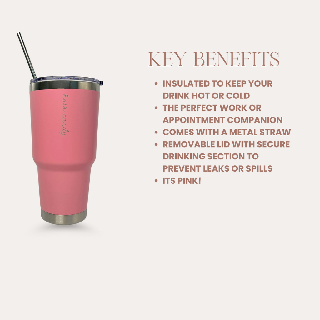 Key benefits of Hair Candy Travel Mug – insulated, reusable, stylish