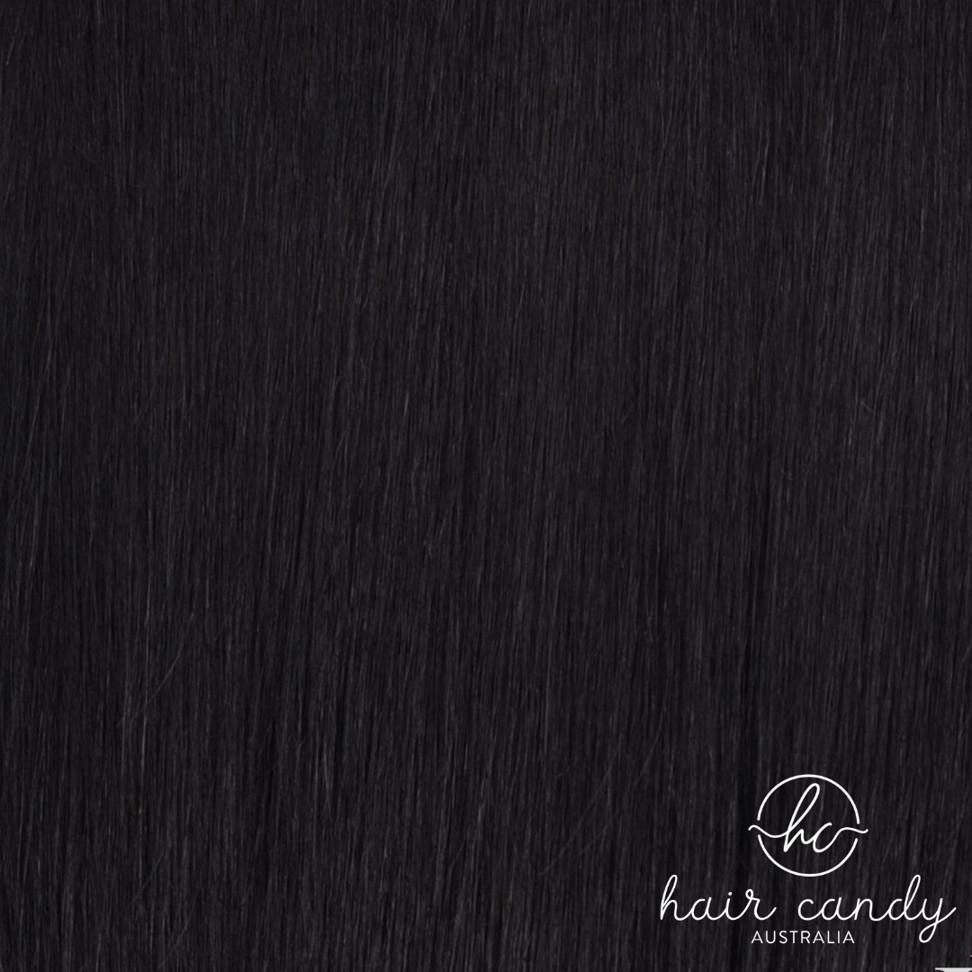 Clip In Hair Extensions Jet Black 1 Hair Candy Australia